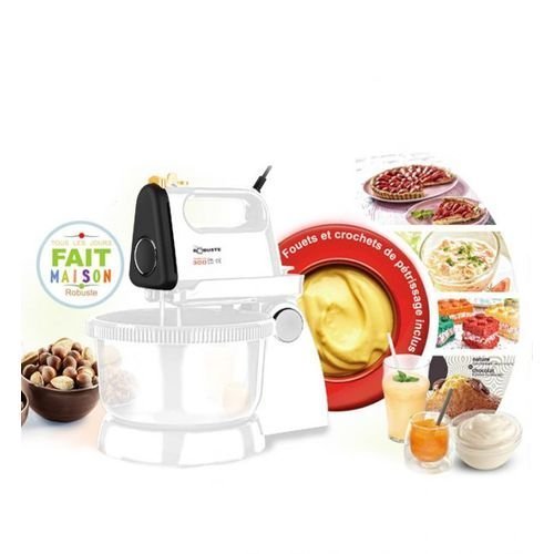 Batteur avec bol rotatif 300W Blanc Robuste T300 – Image 4