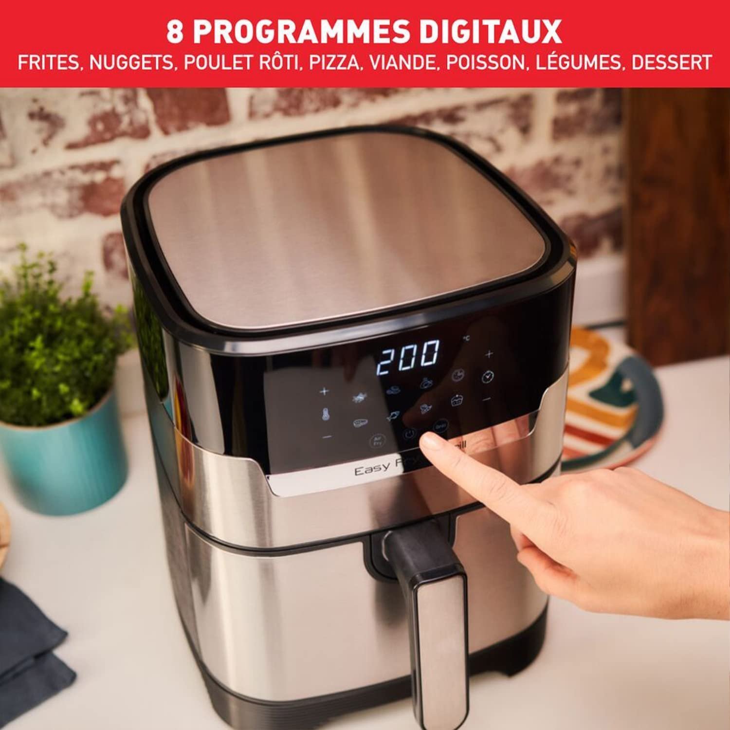 Friteuse Sans Huile 2 En1 4,2L 8 Programmes Moulinex EZ505D10 – Image 5