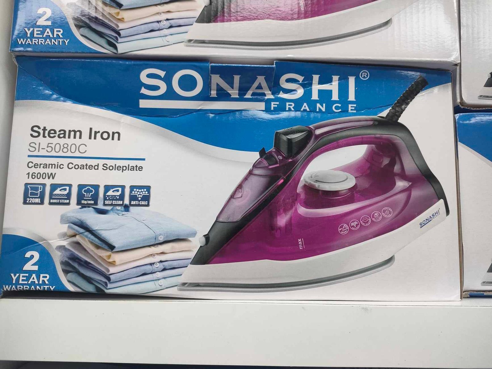 Fer À Repasser À Vapeur 1600W Sonashi SI-5080C