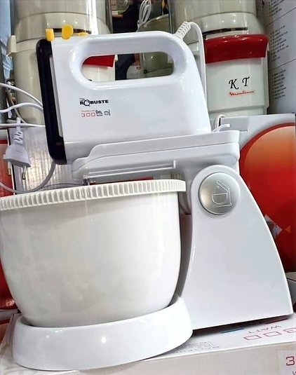 Batteur avec bol rotatif 300W Blanc Robuste T300 – Image 2