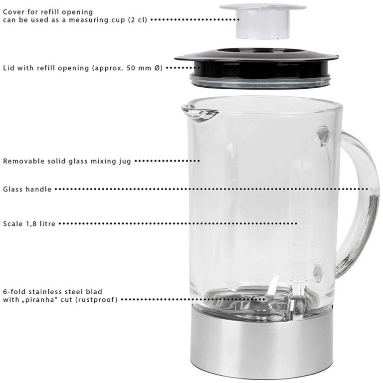 Blender Multifonctions 1.8L 1200W ProfiCook PC-UM 1006 – Image 3