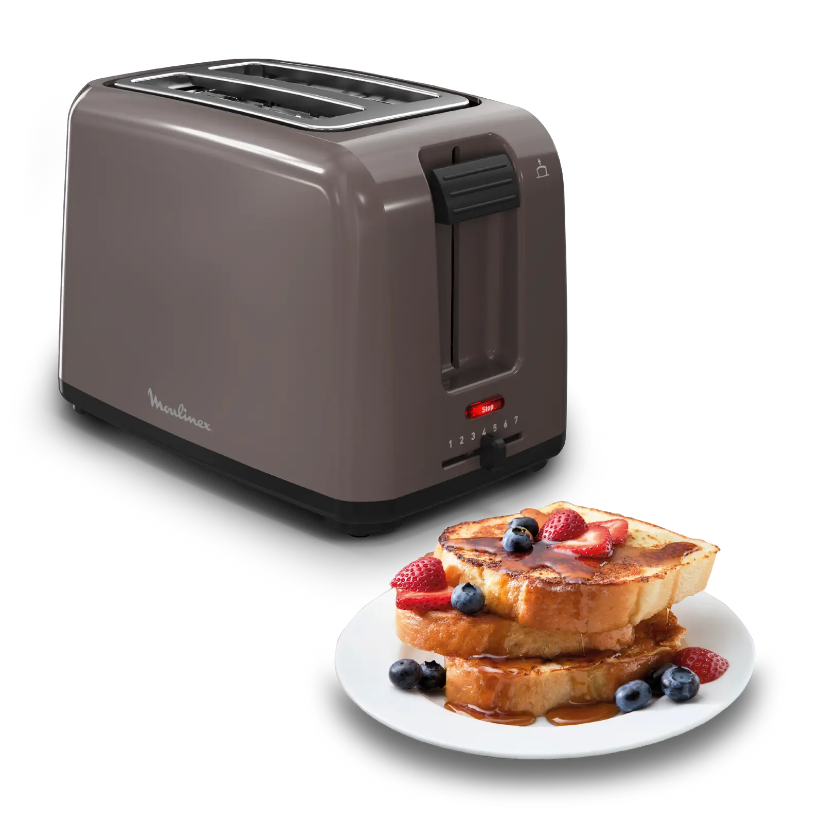 Grill pain Rio taupe 2 fentes 800W Moulinex LT1A1910 – Image 2