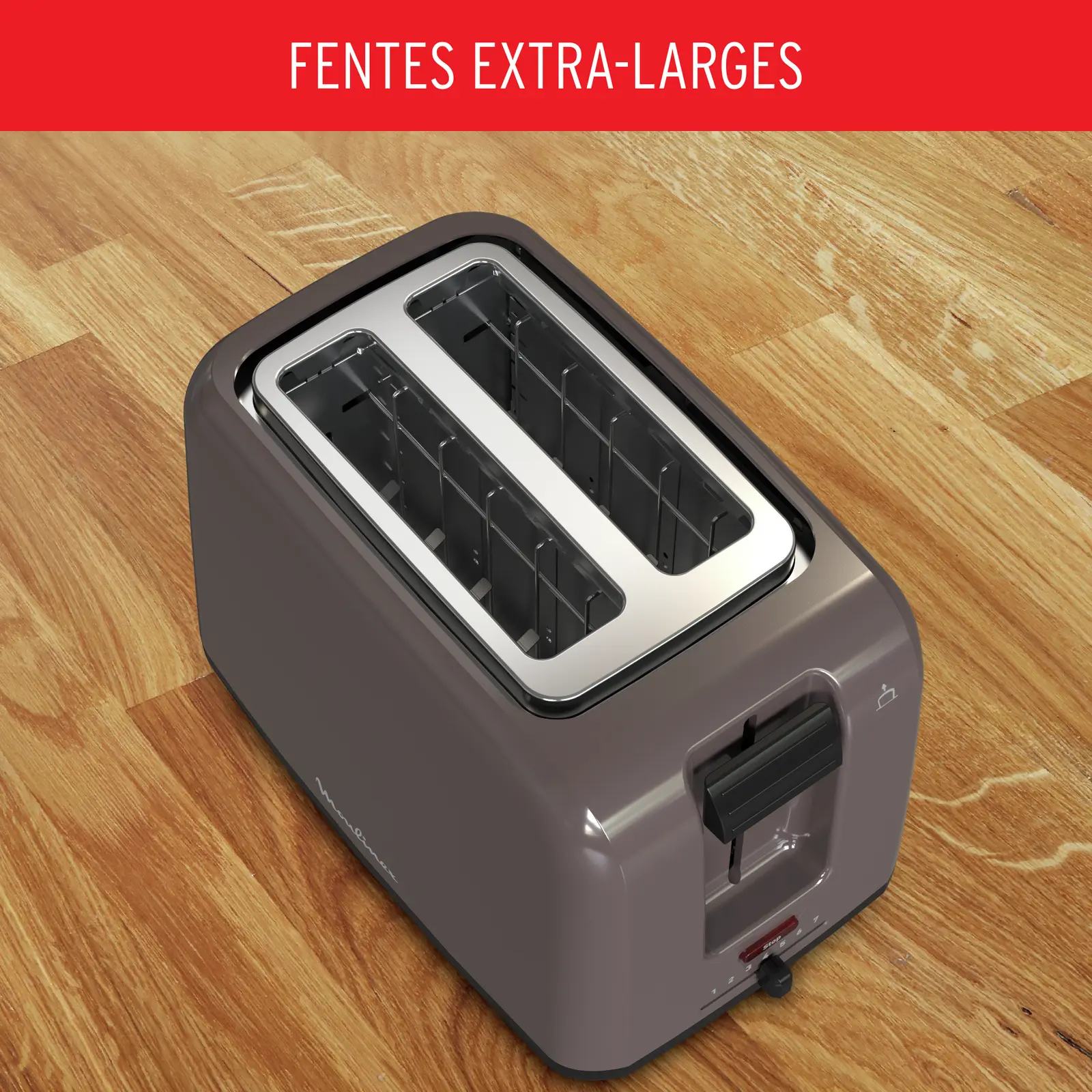 Grill pain Rio taupe 2 fentes 800W Moulinex LT1A1910 – Image 4