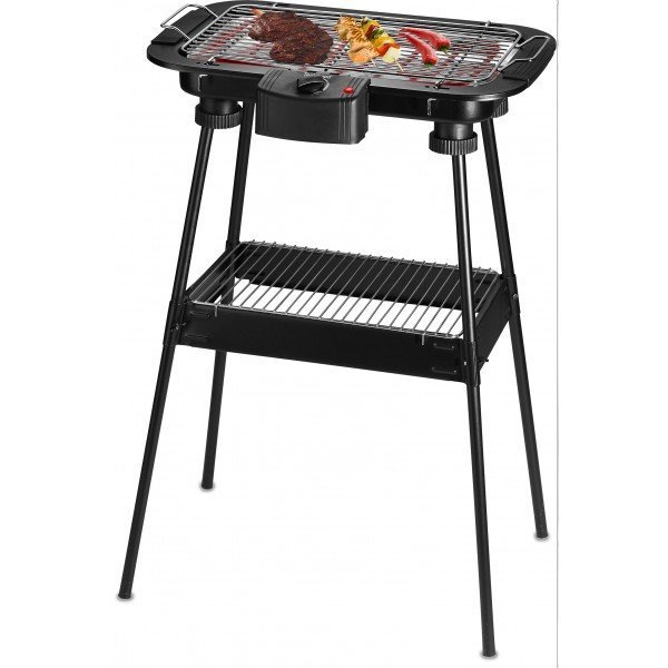 Barbecue Electrique 2 EN 1 sur Pieds ou de Table 2200W 51 x 30 CM SAUREXELECTRO