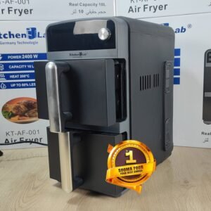 FRITEUSE SANS HUILE DOUBLE TIRROIRS DUALZONE 10 L - 2400W Kitchen Lab Technology Germany KT-AF-001