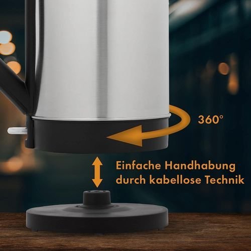 Bouilloire Electrique 1,5 L 2200 W Bomann Wks-3002 noir-inox – Image 5