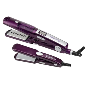 Lisseur À Vapeur Pro 2 Pcs En Céramique 200° 55W Sonashi SHS-700