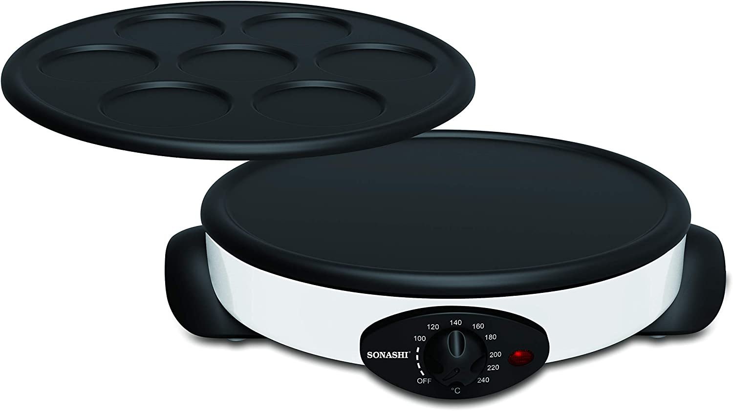 Crêpière Et Machine À Pancakes 2En1 1500W Sonashi SCRM-865 – Image 2