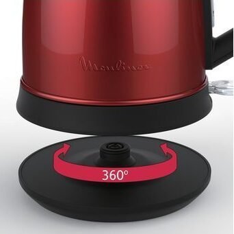 Bouilloire Électrique Sans Fil En Inox 1.7L 2400W Rouge Moulinex BY550510 – Image 6