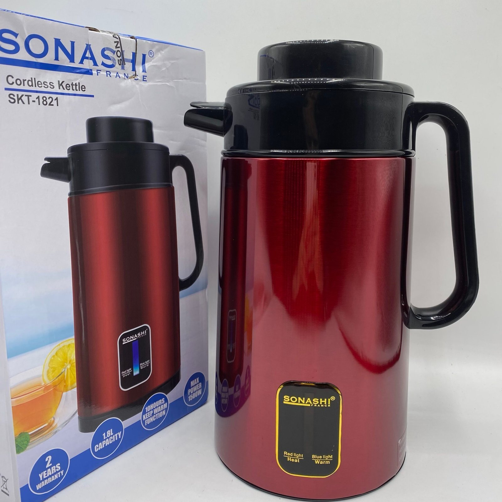 Bouilloire Sans fil 1,8 Litre 1500W Sonashi SKT-1821 – Image 2
