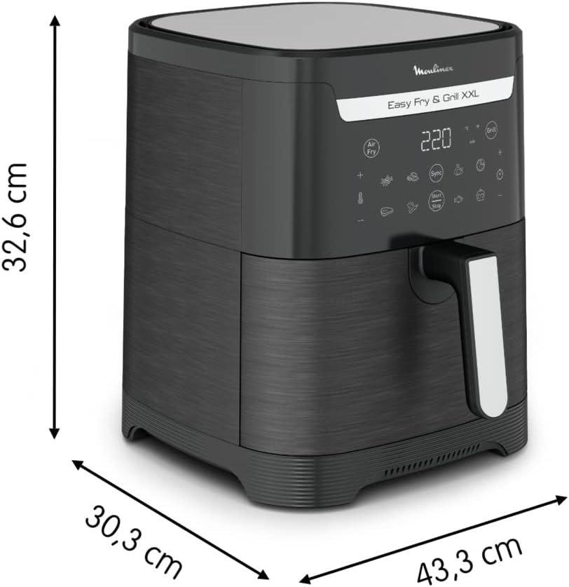 Friteuse Sans Huile À Air Numérique 8 Programmes 6.5l 1800w Moulinex EZ801810 – Image 5