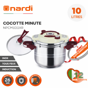 Cocotte 10 L En inox 18/10 avec minuteur Nardi NPCM1011XR