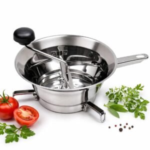 Moulin a légumes inox Manuel avec 03 Passoir 24 CM 9"3/4