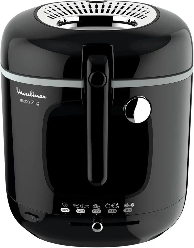 Friteuse Moulinex Classique Mega XXL, 2Kg, 1800W, Inox/Noir - AM480870