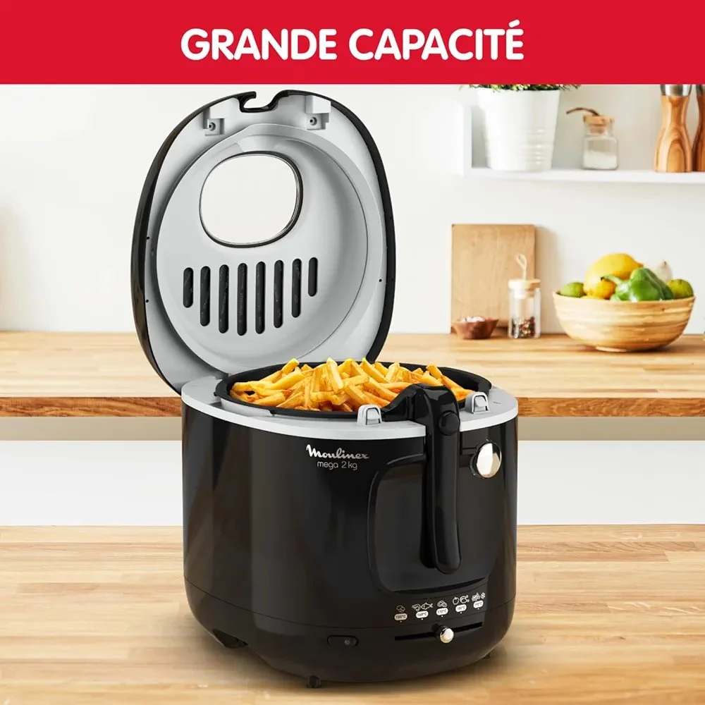 Friteuse Moulinex Classique Mega XXL, 2Kg, 1800W, Inox/Noir - AM480870 – Image 5