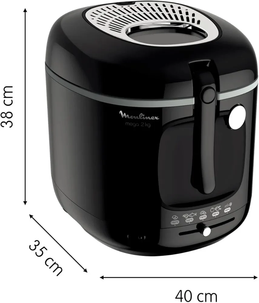 Friteuse Moulinex Classique Mega XXL, 2Kg, 1800W, Inox/Noir - AM480870 – Image 4