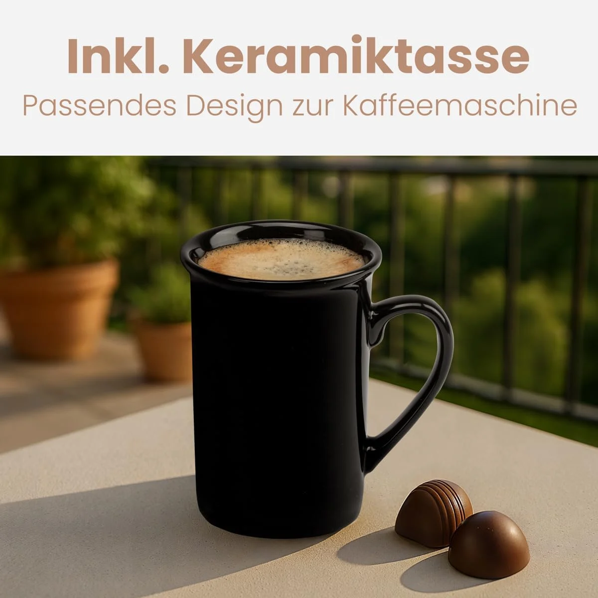 Machine à café1 tasse avec filtre Lavable + tasse en céramique de 140 ml | Petite machine à café à filtre pour les déplacements | Clatronic KA 3356 Noir – Image 3