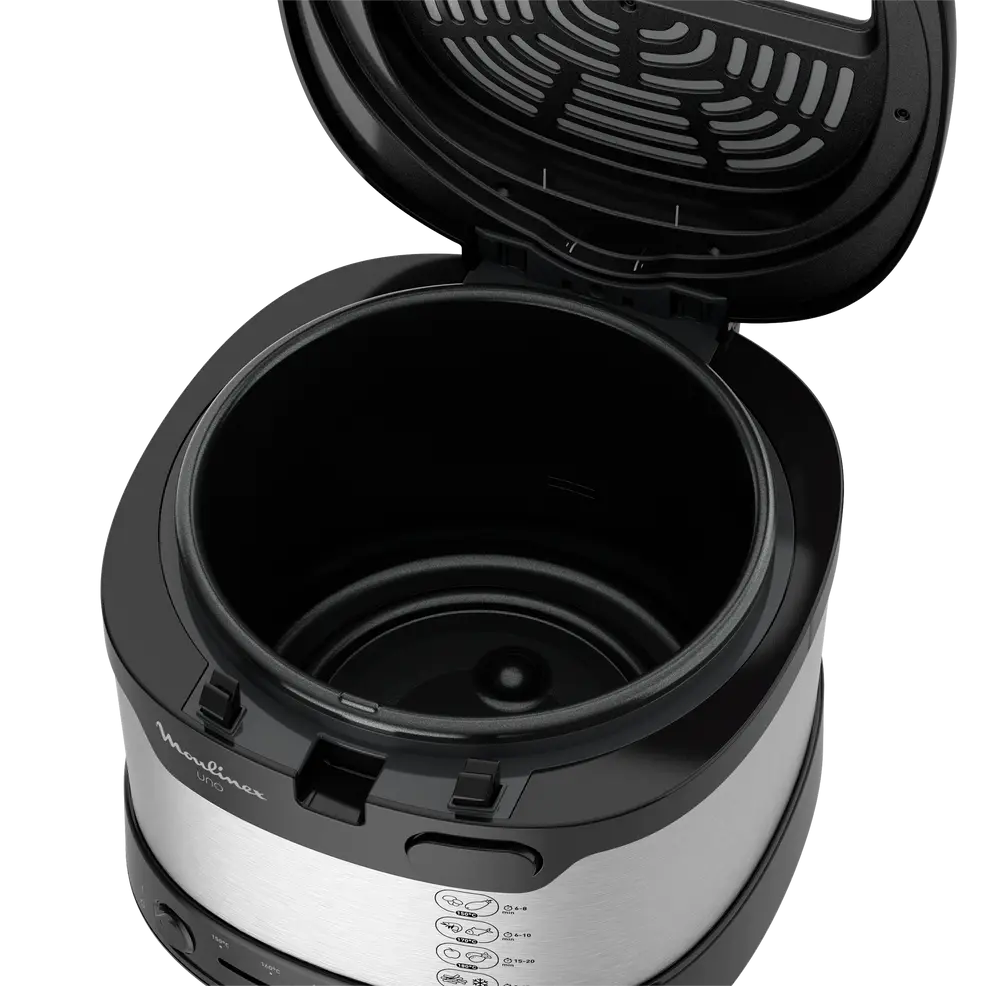 Friteuse 1.5L 1600W Uno Noir Moulinex Originnal inox AF215D10 – Image 2
