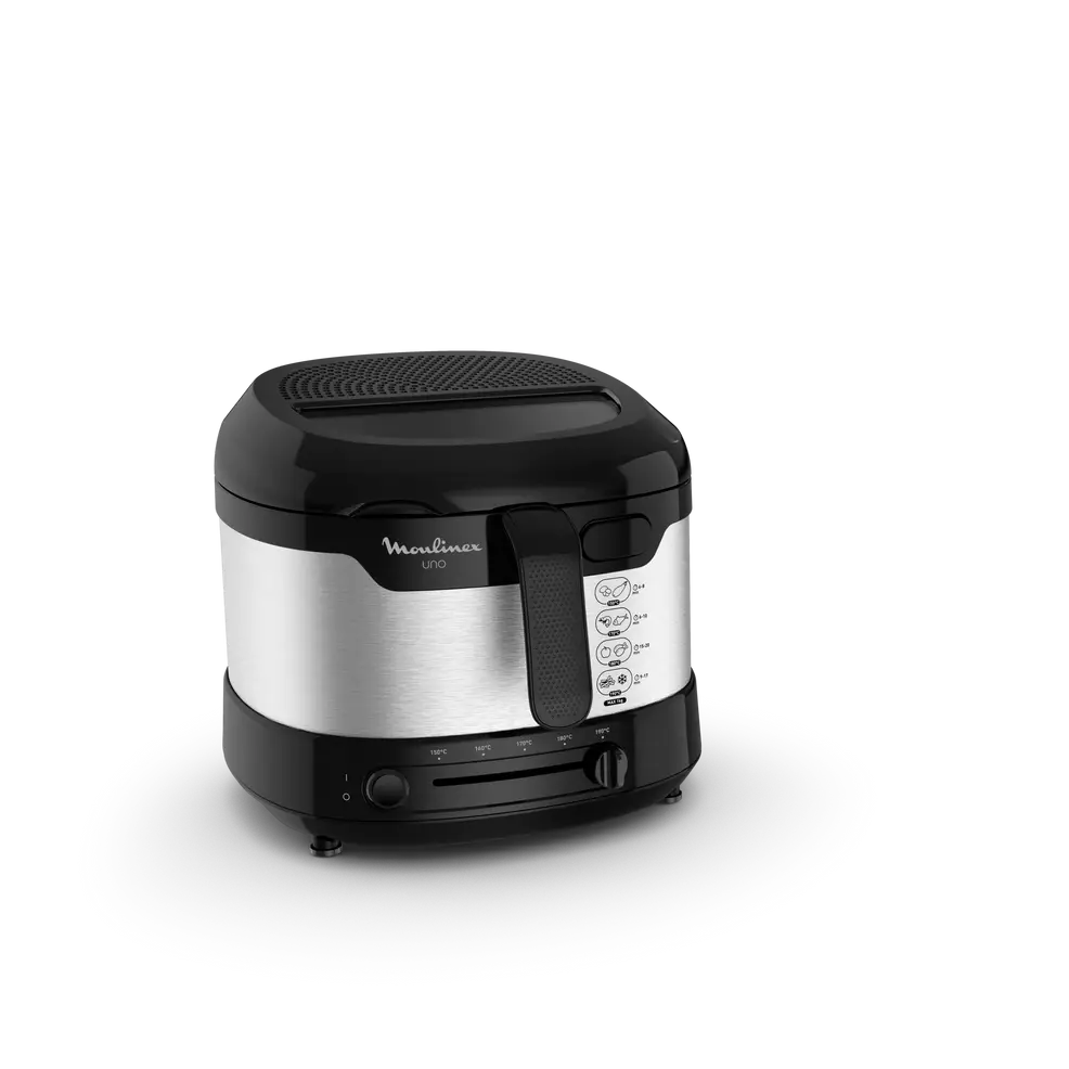 Friteuse 1.5L 1600W Uno Noir Moulinex Originnal inox AF215D10 – Image 3