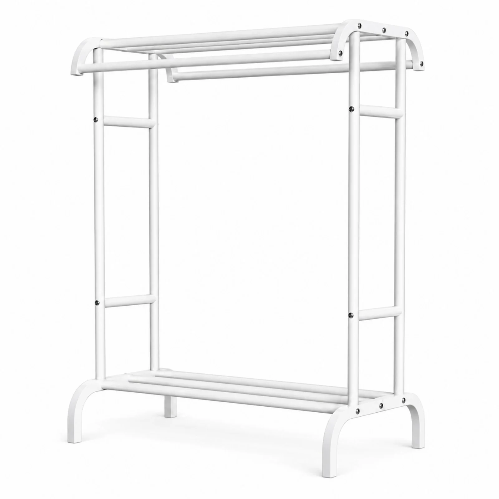 Porte-vêtements en Metal 109x148x50.5 CM Blanc – Image 4