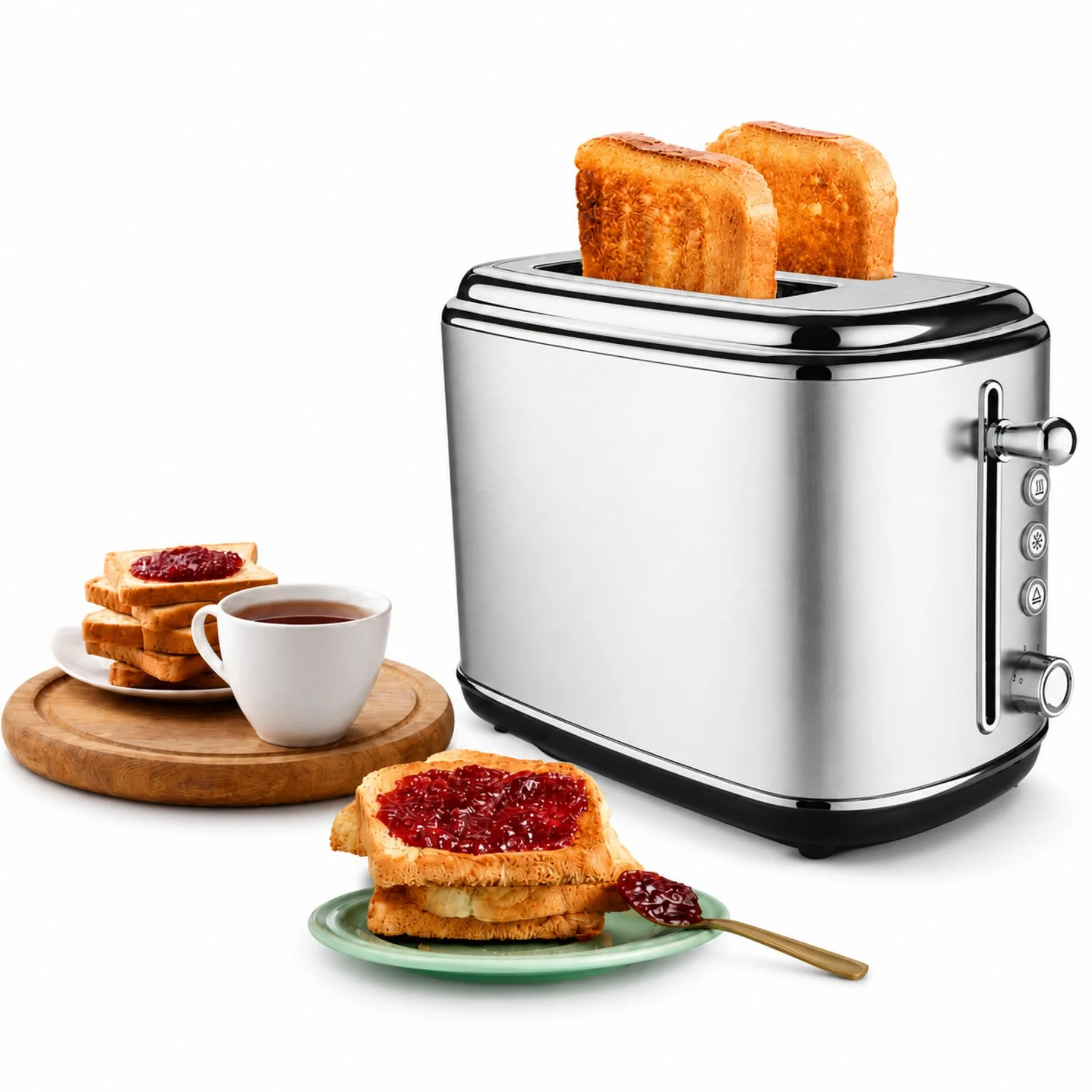 Grille Pain inox 2 Tranches 1050W Nardi NGP220CA