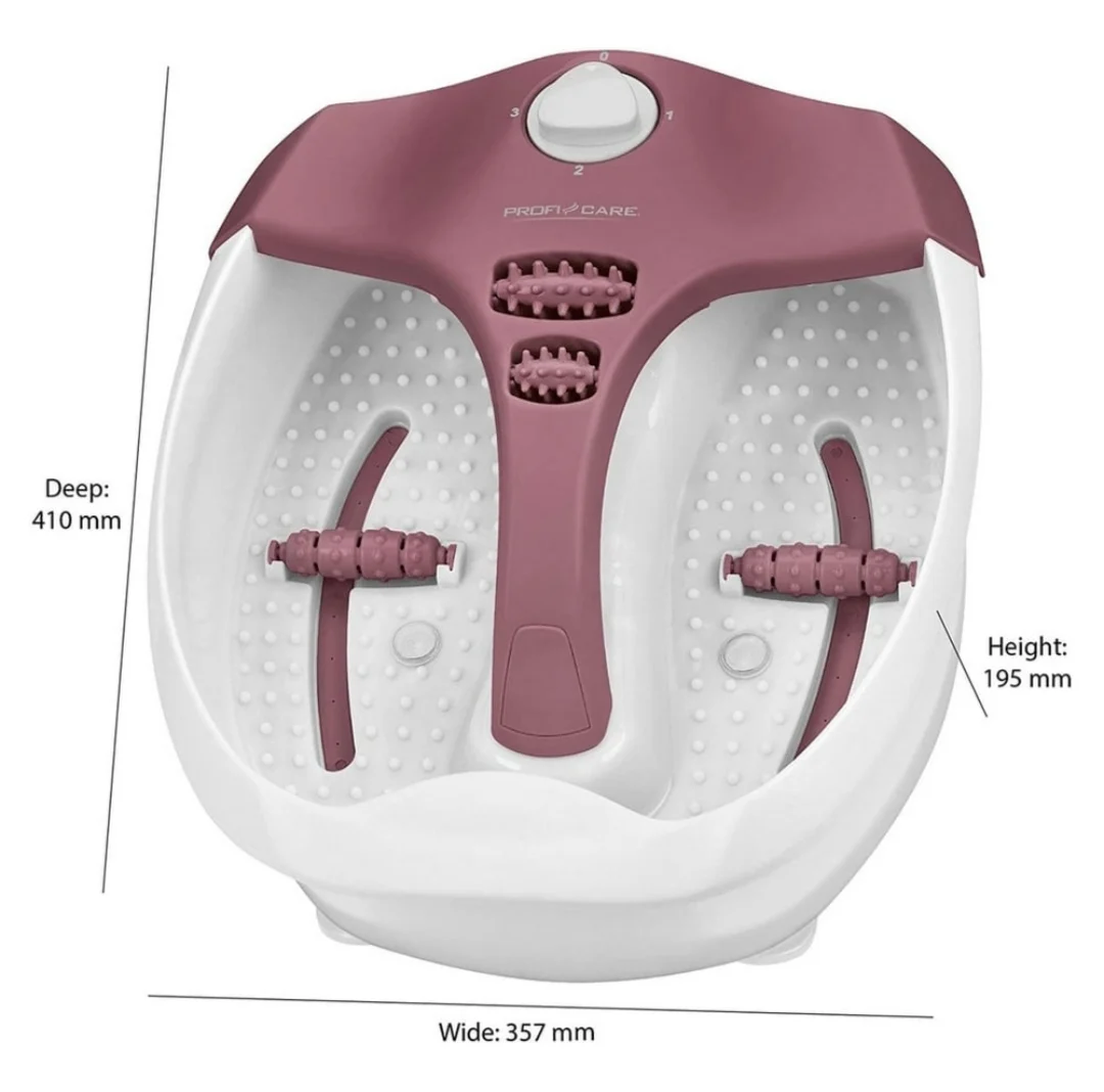 Appareil De Massage Et Bain De Pieds ProfiCare pc-fm3027 Blanc_Bordeaux – Image 4