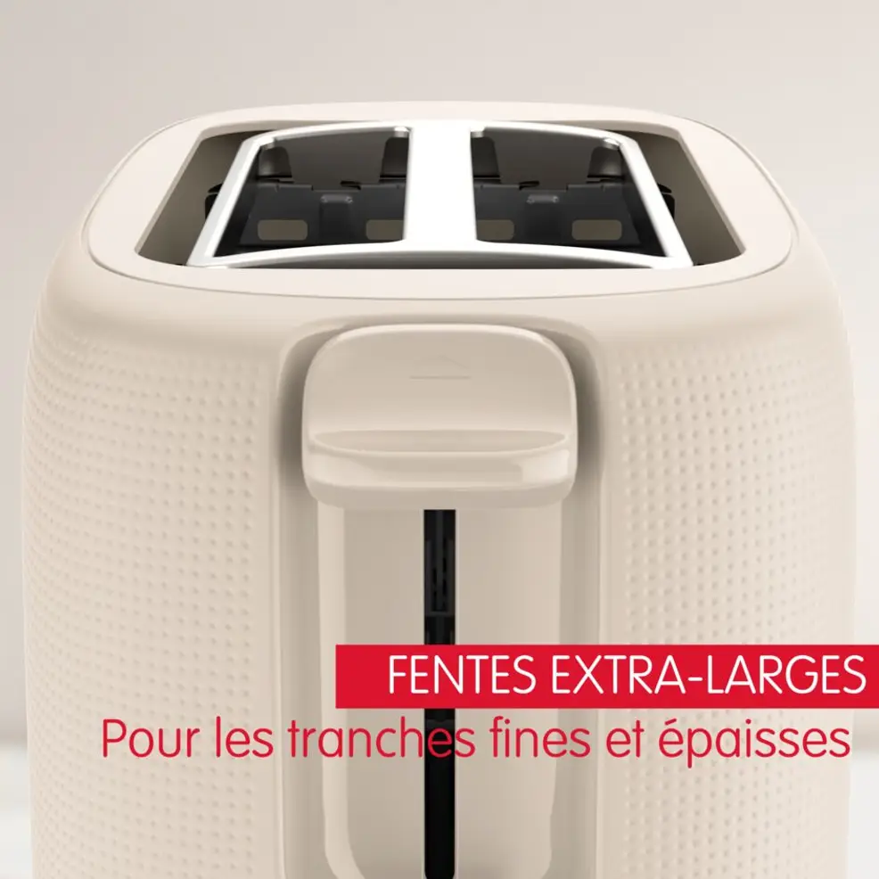 Grille-Pain Moulinex850W À 2Fentes À Largeur Variable Avec 7Niveaux De Dorage Et Fonctions Décong élation Et Morning LT2M0B10 – Image 7