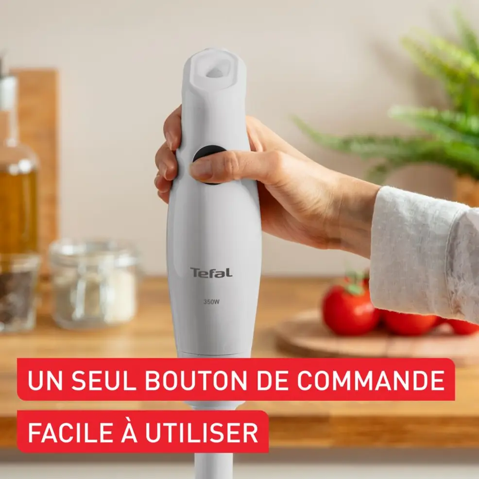 Mixeur Plongeant 350W À Lames Inox Zelkrom Tefal HB12AN10 Blanc – Image 4