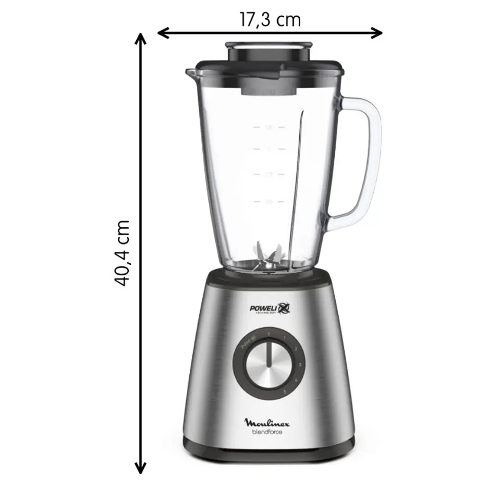 blender Moulinex 800W - 6 vitesses - 1,75L Moulinex original LM439D10 – Image 5